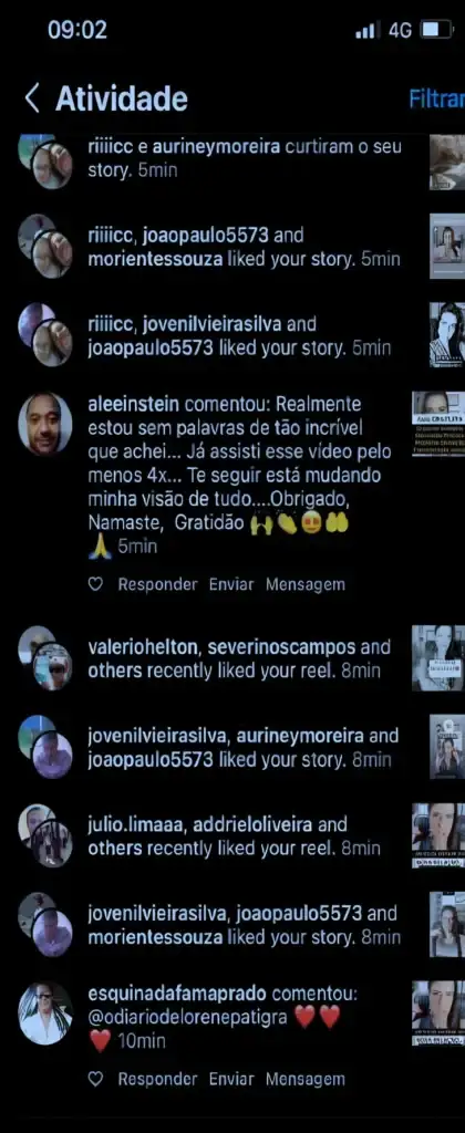 Depoimento real recebido por Lorene Patigra — Mudanças que você sente no corpo e na mente 6