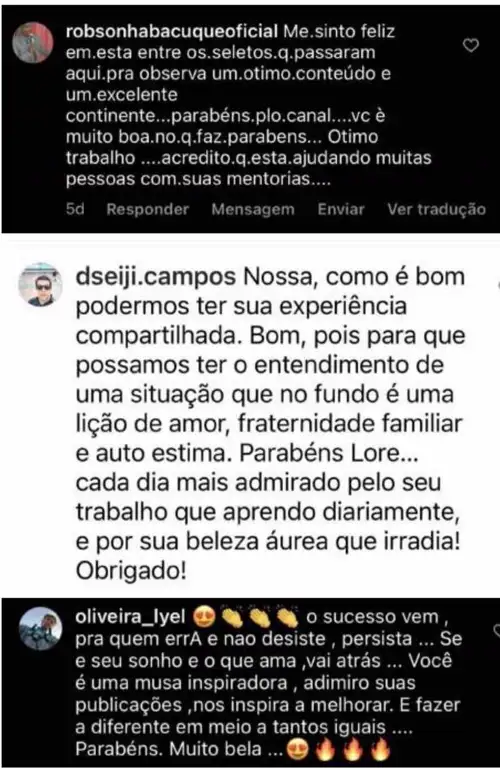 Depoimento real recebido por Lorene Patigra — Lorene Patigra® é a verdadeira Mentora de Homens 5