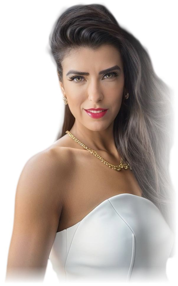 Mentora Lorene Patigra em pose de liderança feminina, poder e sensualidade na cidade