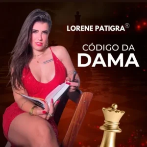 Banner do curso Código da Dama de Lorene Patigra, dicionário refinado para revolucionar o vocabulário sexual masculino e combater vícios nocivos