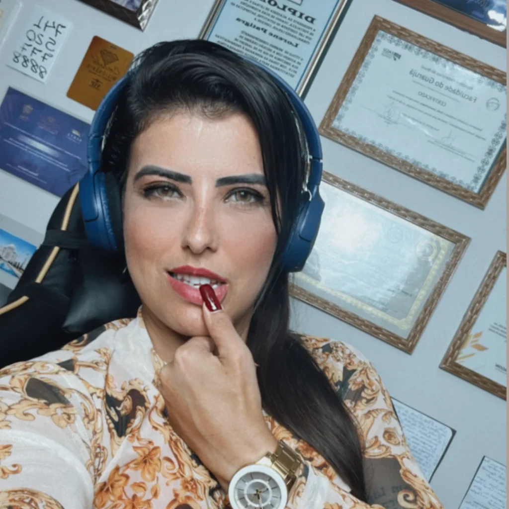 Lorene Patigra, terapeuta certificada em ThetaHealing pelo Instituto THInK, com formação em saúde metafísica e energia íntima com Anauara Maia.
