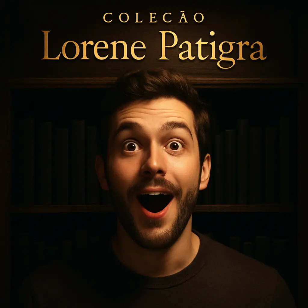 Homem surpreso com a coleção de livros da escritora renomada Lorene Patigra a professora dos homens