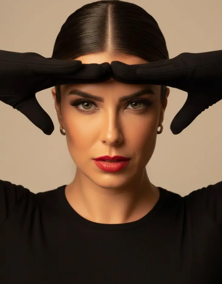 Lorene Pitagra de luvas pretas