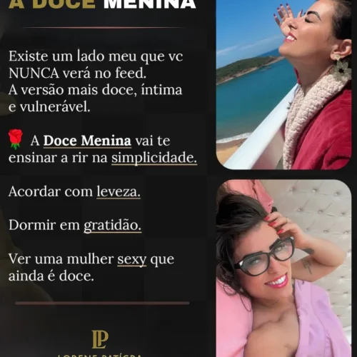 Lorene Patigra em dois momentos na varanda da sua cobertura, expressando leveza, doçura e feminilidade, em conexão profunda.